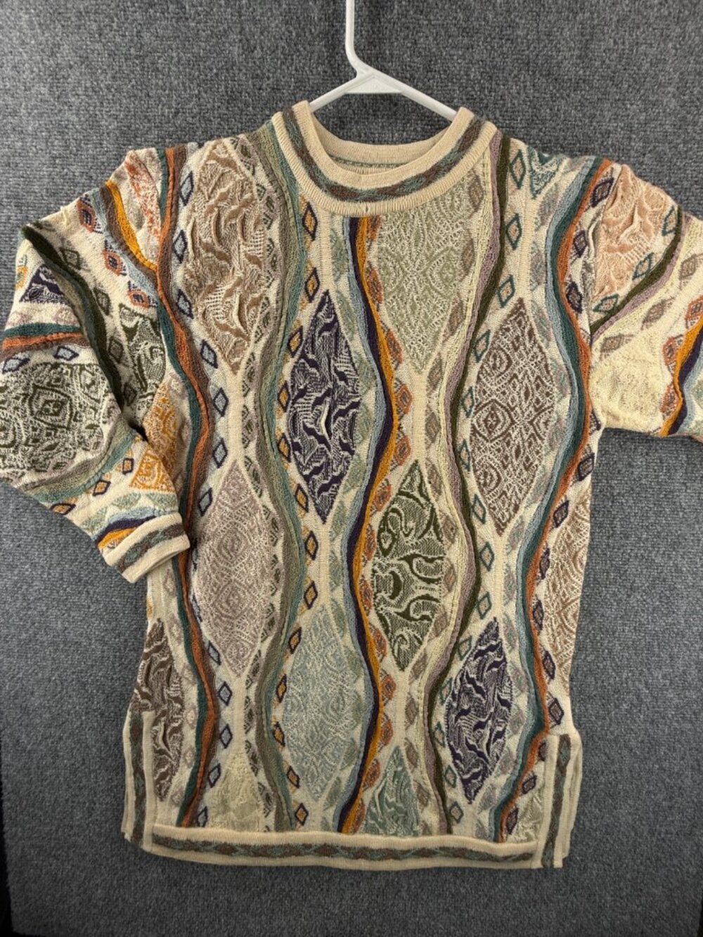 COOGI Australia Women Knit Pure Wool Sweater Pullover Crew Colorful Small Soft